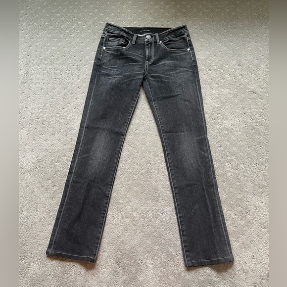Elie Tahari Adena Relaxed Straight Jeans Black Size 4 - Picture 1 of 6